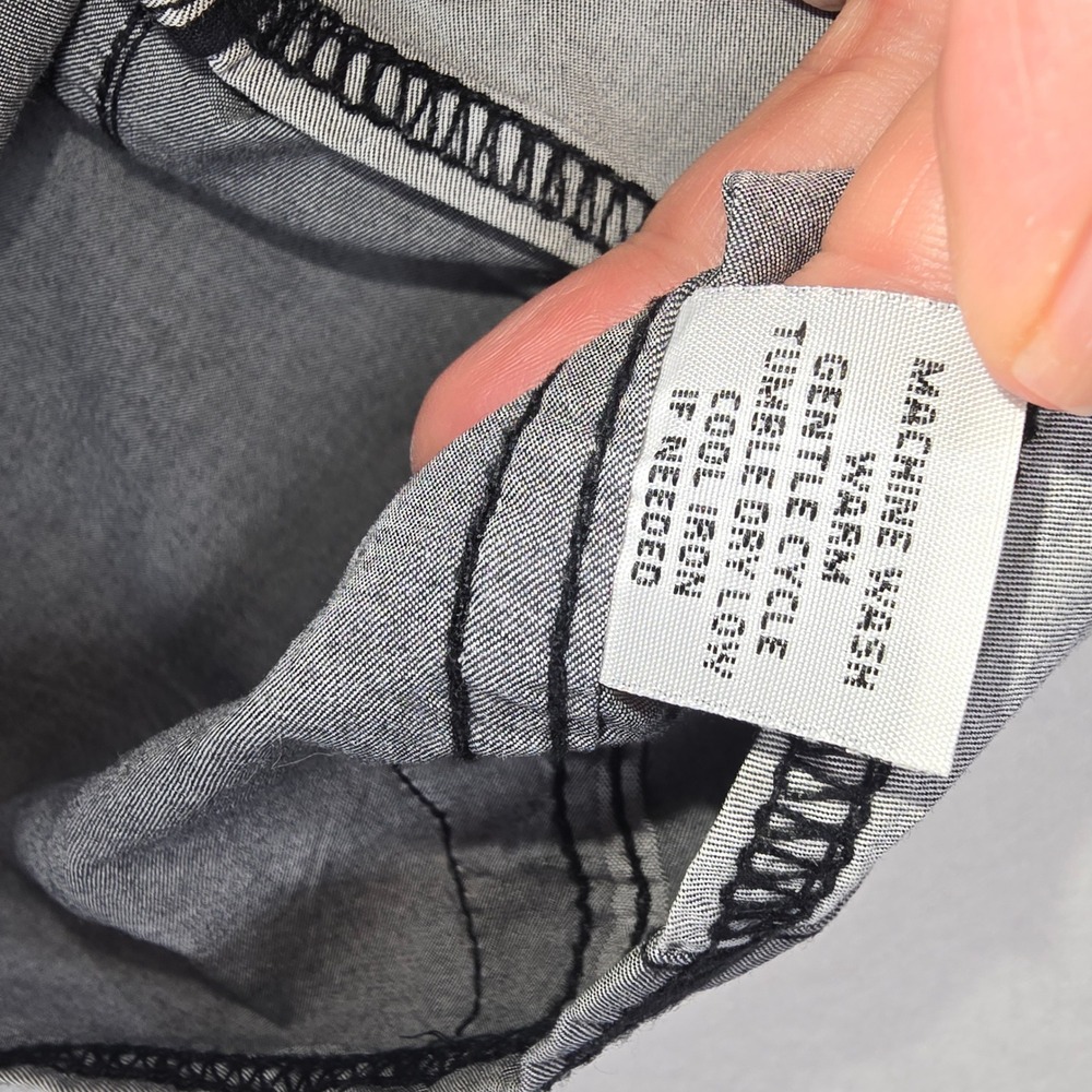 BKE Athletic Fit Mens XXXL Gray Black Contrast Stitch Western Button Down Shirt - Picture 9 of 9